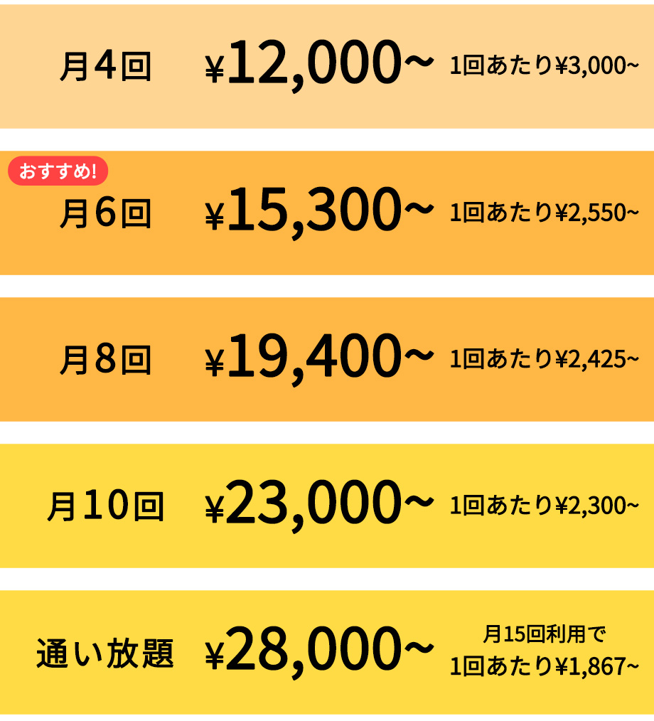 料金表
