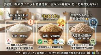 玄米　雑穀米　白米　痩せる　選び方