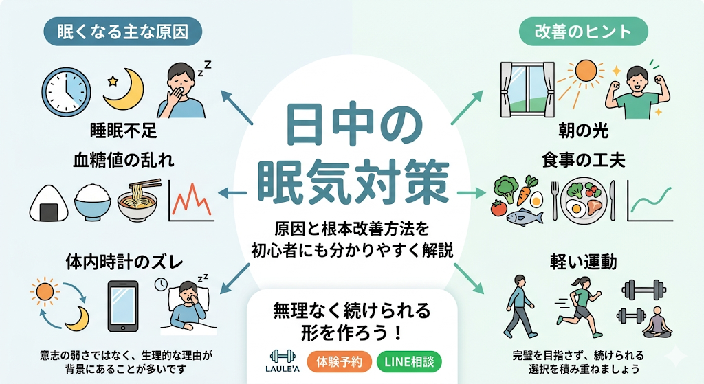 日中　眠気対策　